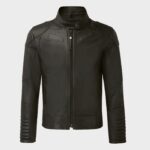 Cafe Racer Leather Jacket Black