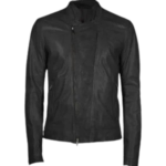 Maverick Men's Black Biker Leather Jacket