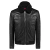 Bomber Fur Collar Real Leather Jacket