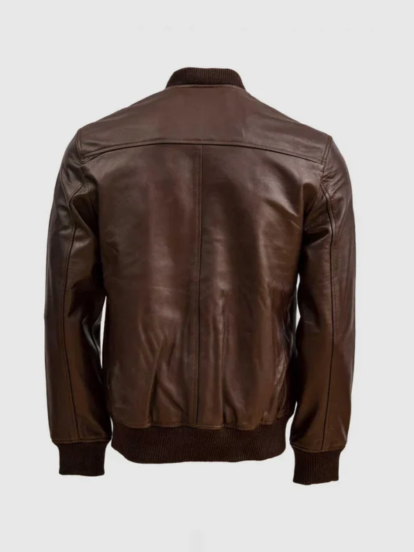 Brown Sheep Leather Bomber for Men
