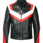 Classic black biker leather jacket