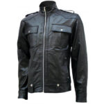 Designer Black Men's Biker Leather Jacket