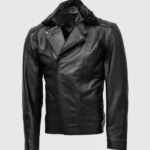 Removable Fur Collar Leather Jacket