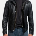 Mens Back Street Black Leather Jacket