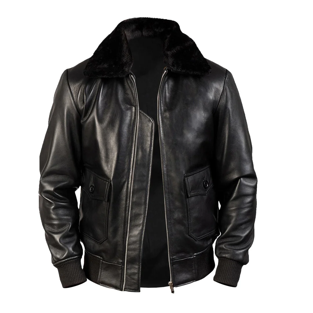 Mens G1 Shearling Bomber Leather Jacket