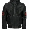 Mens Racing Hooded Biker Jacket