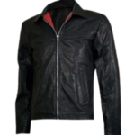 Black Leather Racer Jacket