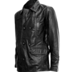 Black Reefer Leather Jacket