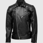 Quilted Biker Leather Jacket