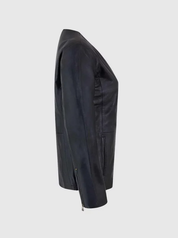 Womens Slim Leather Biker Jacket
