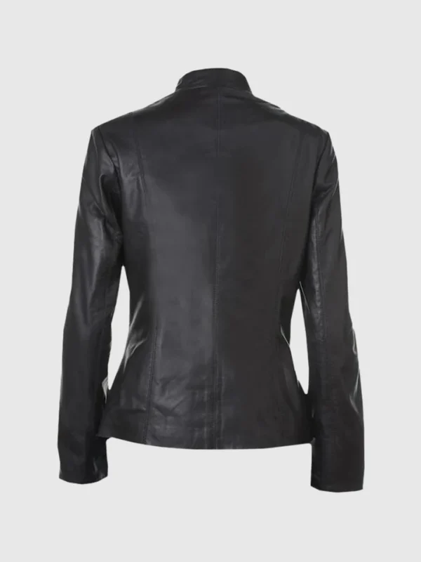 Onyx Outline Womens Leather Blazer