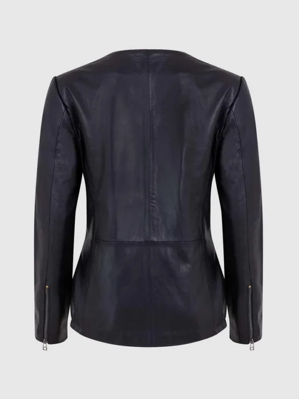 Womens Slim Leather Biker Jacket