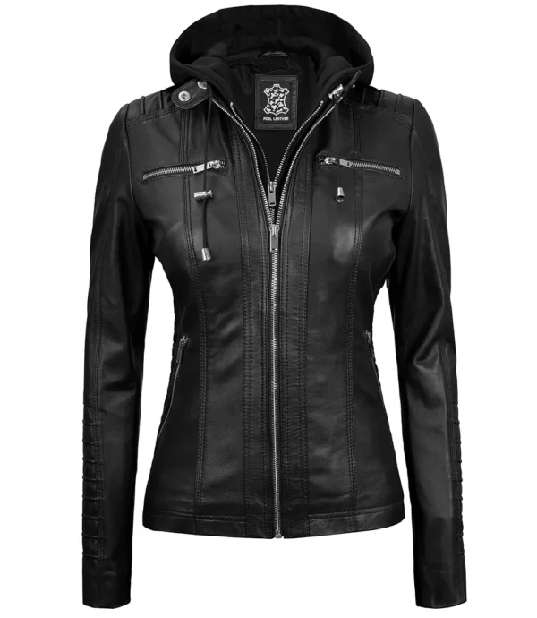 Black Leather Jacket for Women
