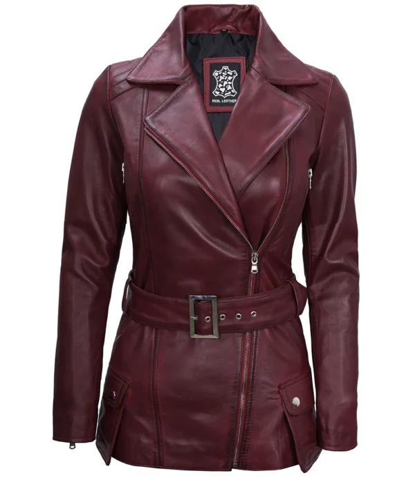 Womens Asymmetrical Biker Jacket