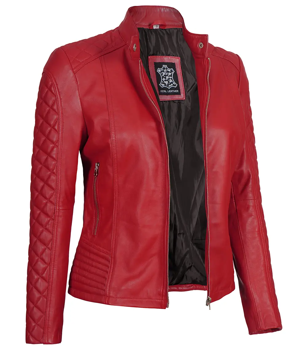 Red Cafe Racer Jacket