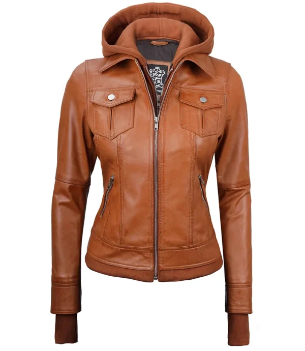 Waxed Bomber Leather Jacket