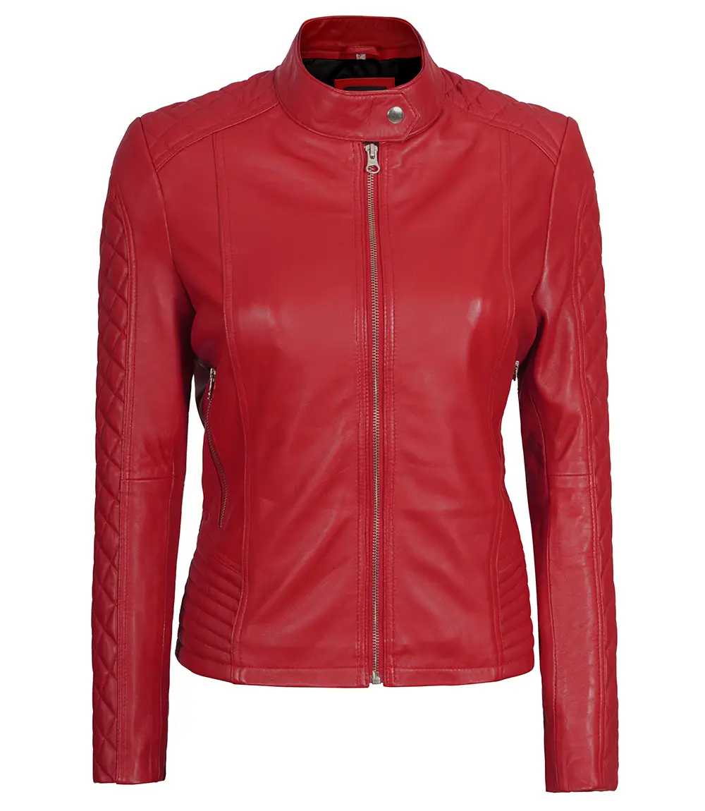 Red Cafe Racer Jacket