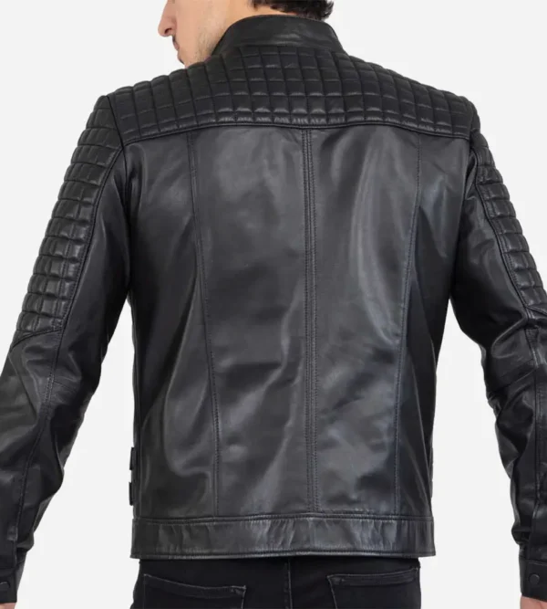 Beckham black leather jacket for men