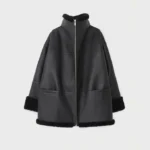 Womens B3 RAF Black Shearling Leather Jacket