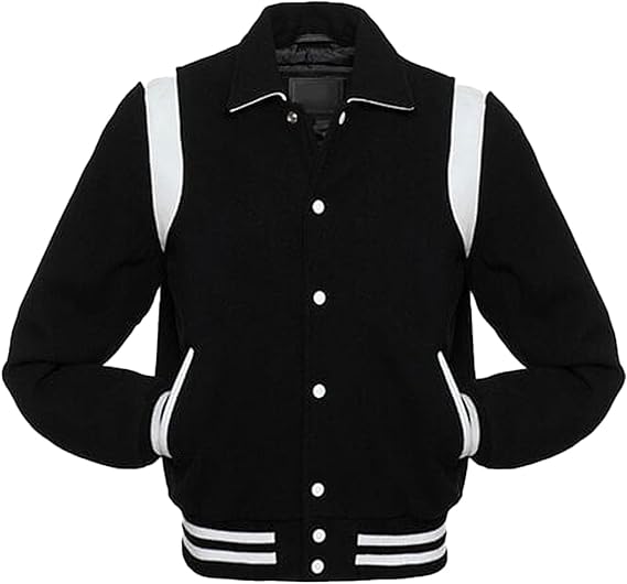 Black Wool White Leather