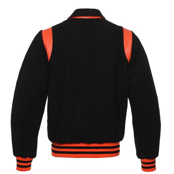 Black Wool Orange Leather