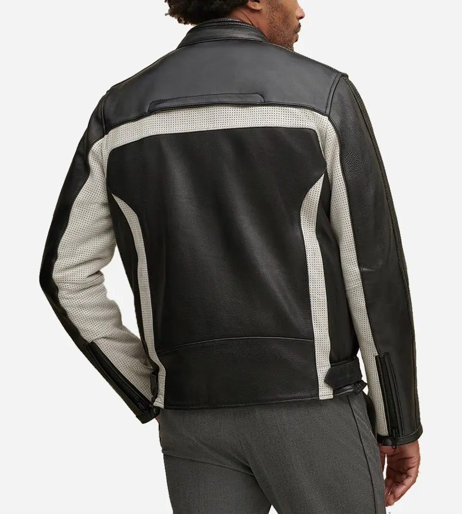 Mens Premium Black Genuine Leather Cafe racer Jacket