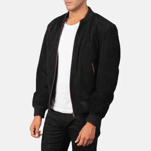 Black suede jacket