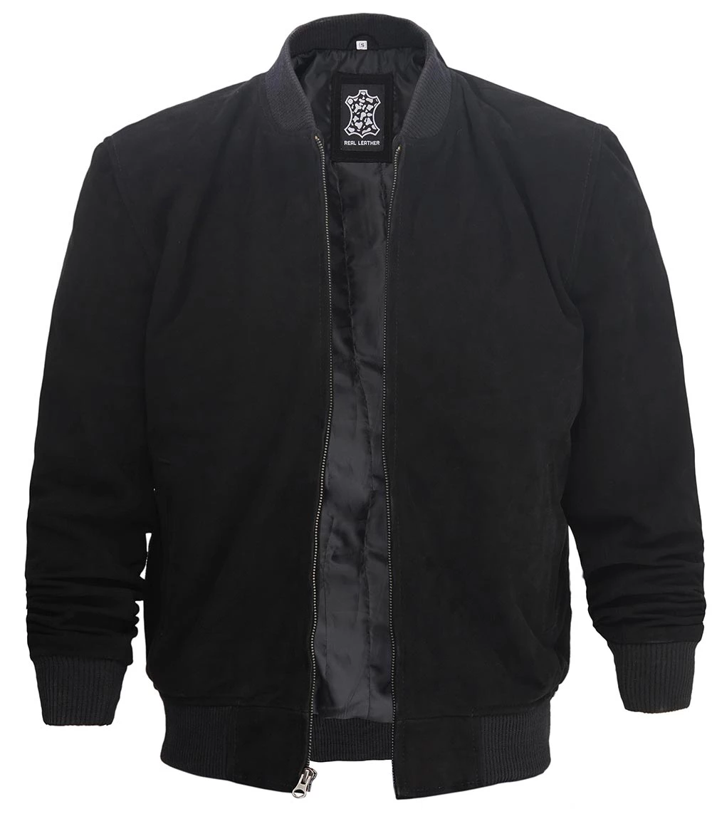 Mens Black Bomber Jacket