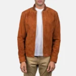 Blain Brown Suede Bomber Jacket for Men
