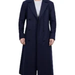 Blue Long Wool Coat for Men – Aaron Double Breasted Style