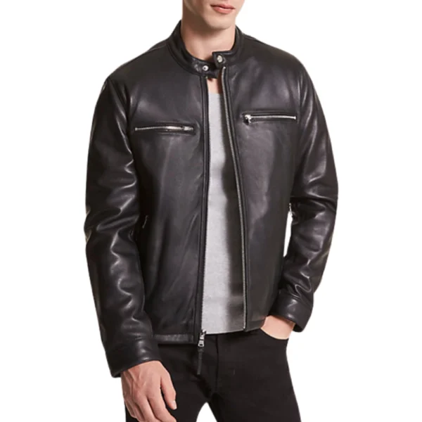 Brown Moto Jacket for Men