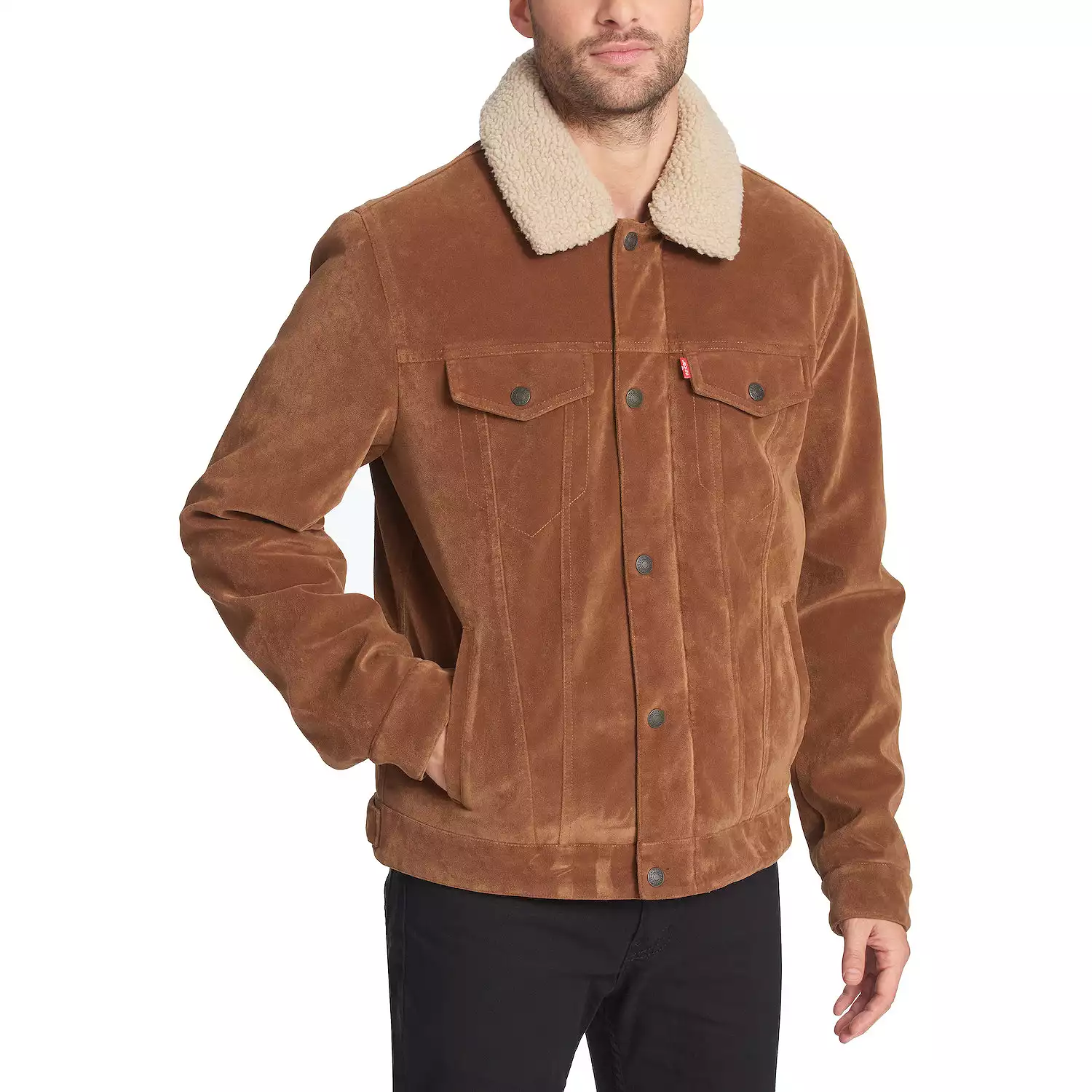 Mens Brown Corduroy Trucker Jacket