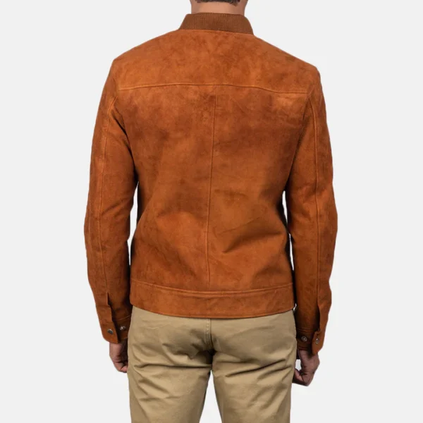 Brown suede bomber