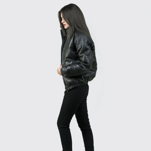 Womens Tall Black Leather Jacket