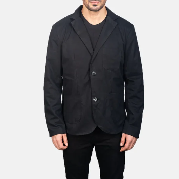 Classic black blazer for men