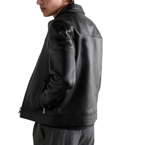 Classic full-grain leather jacket