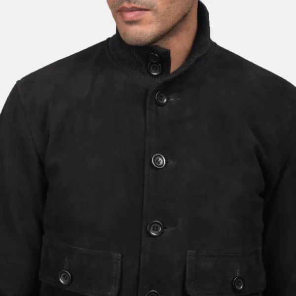 Classic suede bomber for men