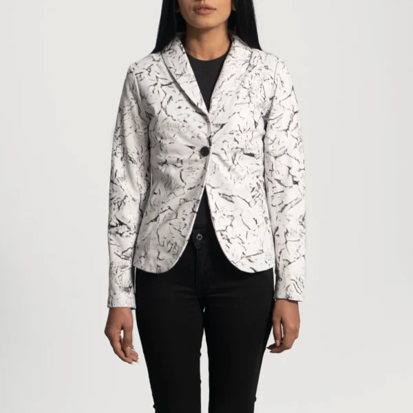 Classic women’s leather blazer
