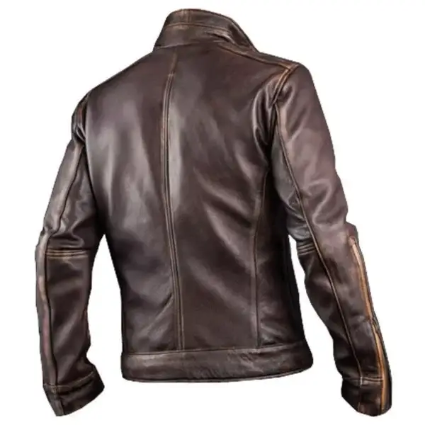 Cowhide Cafe Racer Leather Jacket