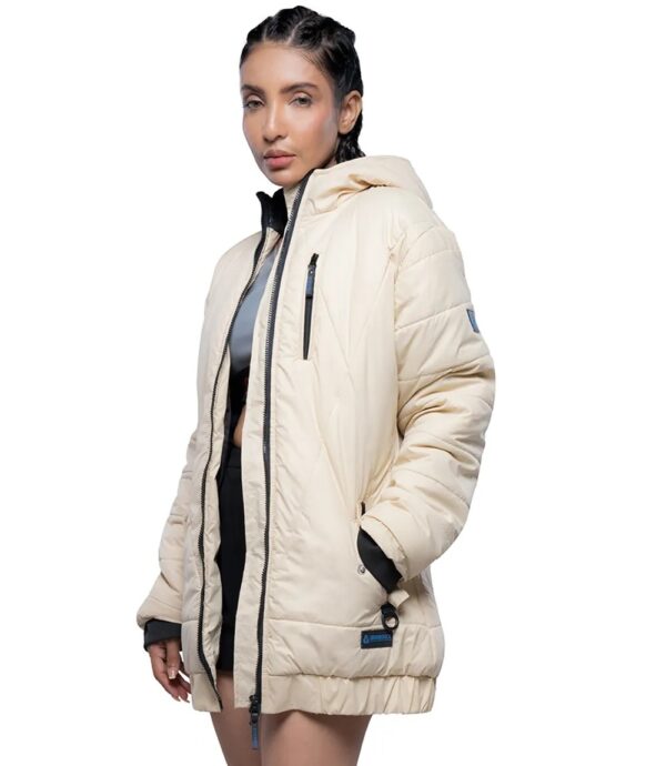Cream insulated puffer jacket