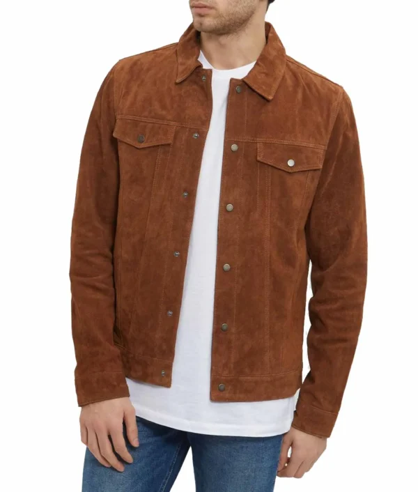Mens Dicke Seude Leather Jacket