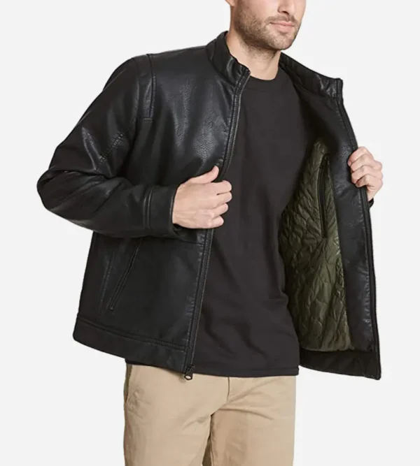 Dockers faux leather biker jacket
