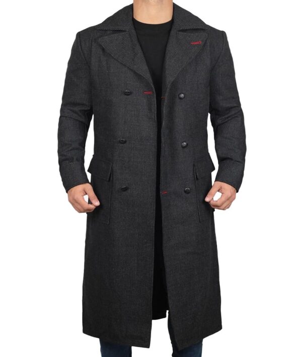 Detective Grey Long Trench Wool Coat