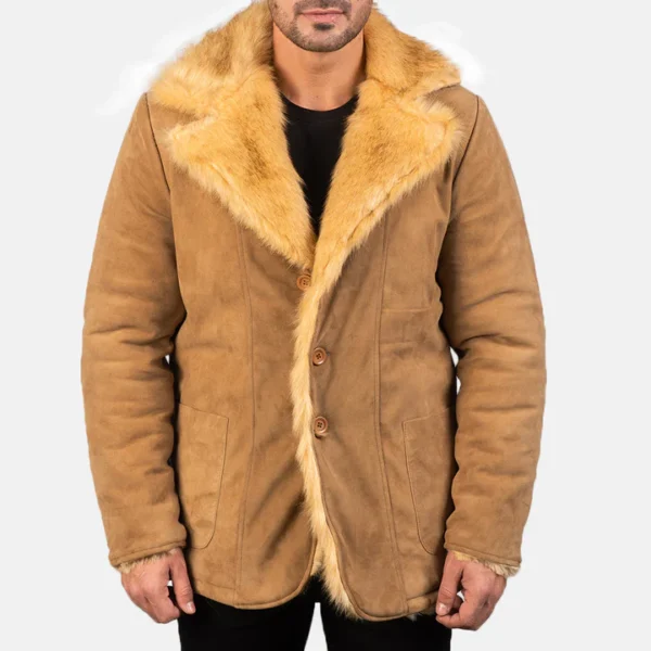 Elegant suede winter coat