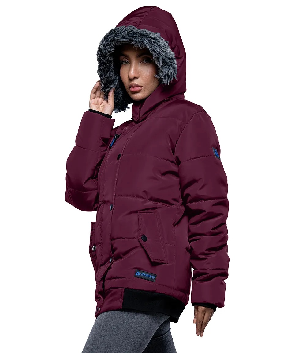 Maroon Puffer Jacket