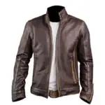Cowhide Cafe Racer Leather Jacket