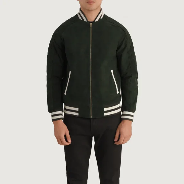 Green athletic varsity