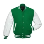 Green And White Varsity Jacket Women