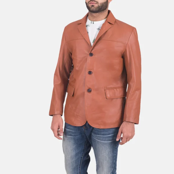 James tailored leather jacket