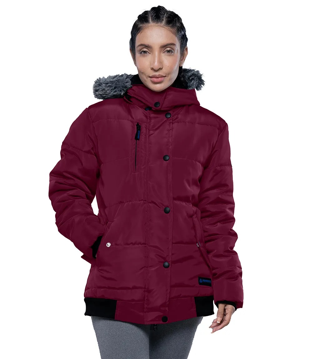 Maroon Puffer Jacket
